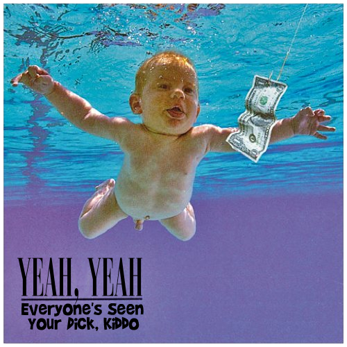 Album cover parody of Nevermind by Nirvana